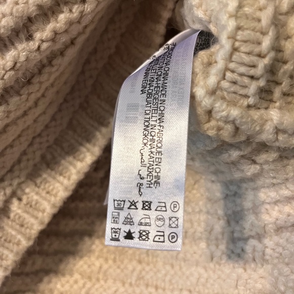 Zara Ivory Pullover Sweater Woven Textures. NWT! S. - Picture 8 of 15